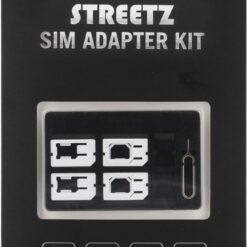 SIM-kortsadapter kit för standard/micro/nano-sim, svart