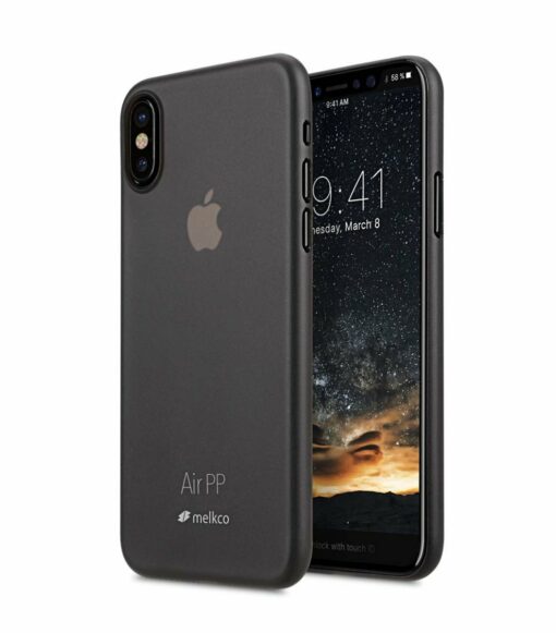 Melkco Air Skal iPhone X/XS Transparent (Svart)