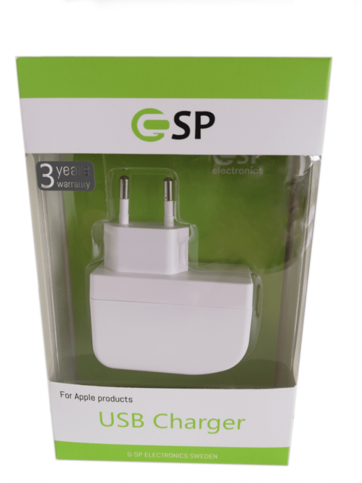 USB Snabbladdare 5W (Vit)