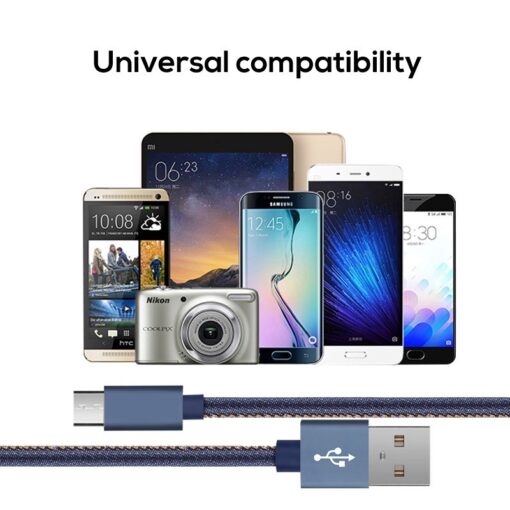 Micro-USB kabel Kompatibel med de Flesta Smarttelefonerna.