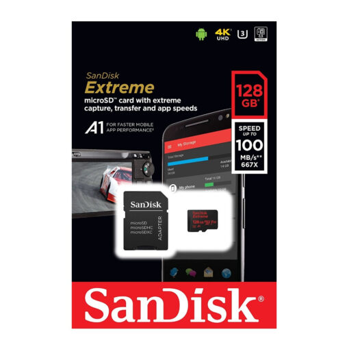 SanDisk Extreme MicroSDXC 128GB 100MB/s A1 + Adapter 