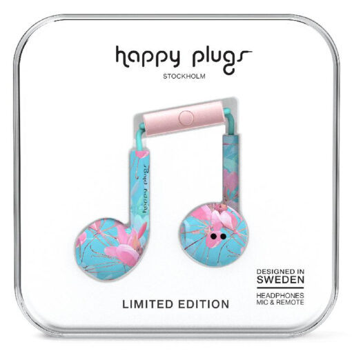 Happy Plugs Earbud Plus Hörlurar - Exotisk Botanik