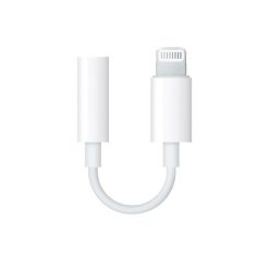 En apple original lightning aux adapter med 8cm kabel