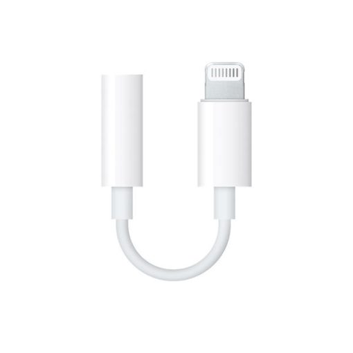 En apple original lightning aux adapter med 8cm kabel