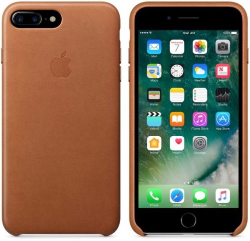 Apple iPhone 7 Plus / 8 Plus Läderskal Original (Sadelbrun)