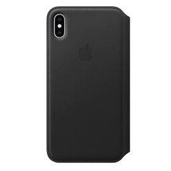 Apple iPhone X Läderfodral Folio Original (Svart)