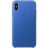 Apple iPhone X Läderskal Original - Electric Blue