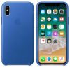 Apple iPhone X Läderskal Original - Electric Blue