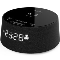 Philips Digital väckarklocka m. högtalare QI-laddning