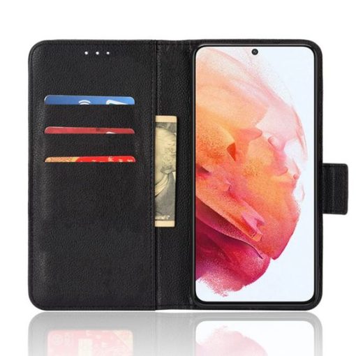 Samsung Galaxy S22 Plus 5G Flip Stand Läder Plånboksfodral - Svart - Bild 4