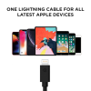 iPhone laddare 3 Meter Apple Certified Lightning Kable - Svart