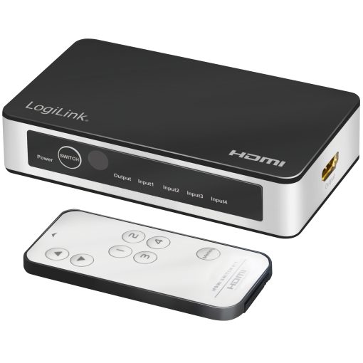 LogiLink HDMI-switch 4 in 1 ut. 4K/60Hz HDCP HDR CEC