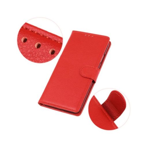 iPhone 13 Mini Flip Stand Läder Plånboksfodral - Röd - Bild 5