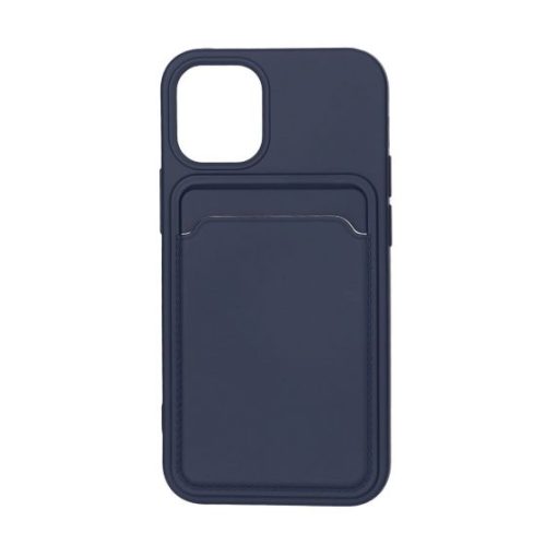 iPhone 13 Mini Soft Silikon Stötsäker Skal med Kortplats - Blå
