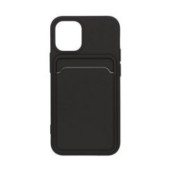 iPhone 13 Mini Soft Silikon Stötsäker Skal Kortplats - Svart