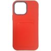 iPhone 13 Pro Max Skyddande Skal med Kortficka - Röd