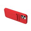 iPhone 13 Pro Max Soft Silikon Stötsäker Skal med Kortplats - Röd