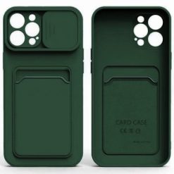 iPhone 13 Pro Max Skal med Linsskydd - Mörk Grön