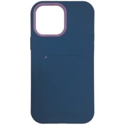 iPhone 13 Pro Skal med Kortficka - Mörkblå / Lila