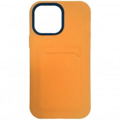 iPhone 13 Pro Skyddande Skal med Kortficka - Orange / Blå