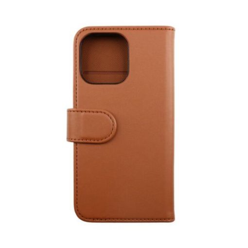 Magnetiskt Plånboksfodral - iPhone 13 Pro - Guldbrun