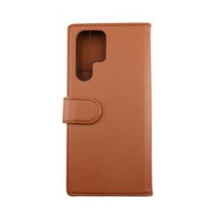 Samsung S22 Ultra Magnetiskt Plånboksfodral - Guldbrun