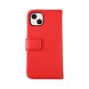 iPhone 13 Mini Plånboksfodral Genuint Läder - Röd