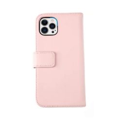 Plånboksfodral Genuint Läder iPhone 13 Pro Max - Rosa