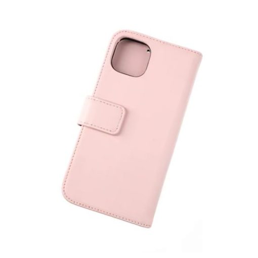 iPhone 13 Pro Plånboksfodral Genuint Läder - Rosa - Bild 7