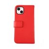 iPhone 13 Plånboksfodral Genuint Läder - Röd