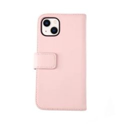iPhone 13 Plånboksfodral Genuint Läder - Rosa