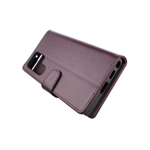 Samsung S22 Ultra Plånboksfodral - Extra Kortfack och Stativ - Mörklila