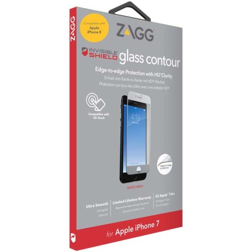 Zagg InvisibleSHIELD iPhone 7/8 Härdat Glasskydd - Vit