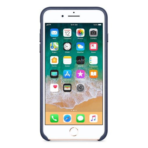 Apple iPhone 8 Plus & 7 Plus Läderskal Original - Midnattsblå - Bild 3