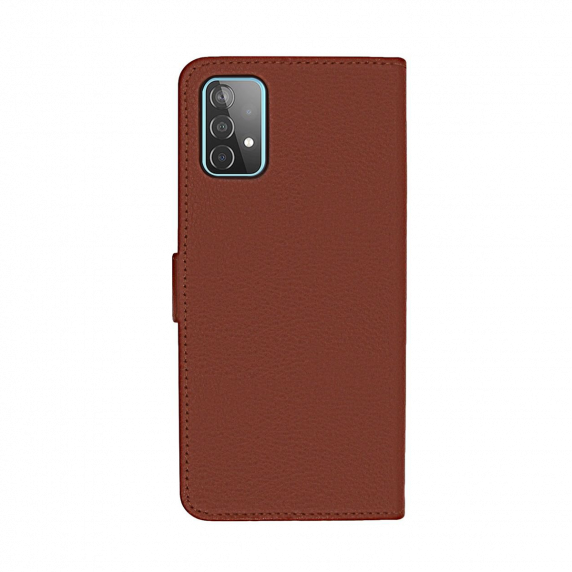 Samsung Galaxy A52 Läderfodral Flip Stand - Brun
