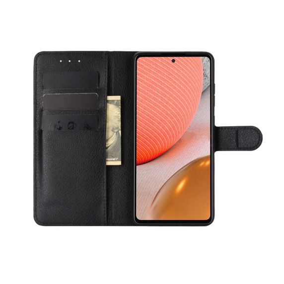 Samsung Galaxy A52 Läderfodral Flip Stand - Svart - Bild 2