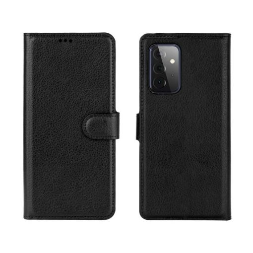 Samsung Galaxy A72 5G Läder Plånboksfodral Flip Stand - Svart