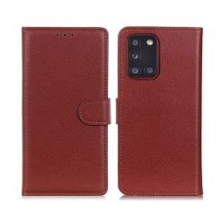 Samsung Galaxy A31 4G Läder Plånboksfodral Flip Stand - Brun