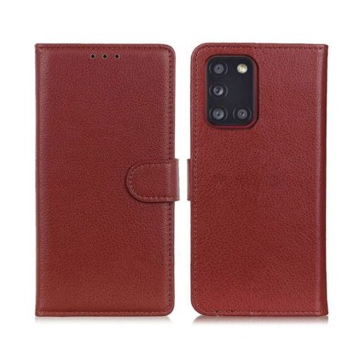 Samsung Galaxy A31 4G Läder Plånboksfodral Flip Stand - Brun