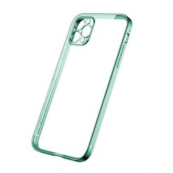 iPhone 12 Pro Max Skal med Kameraskydd - Grön/transparent