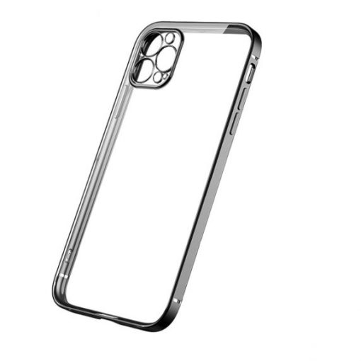 iPhone 12 Pro Max Skal med Kameraskydd - Svart/transparent