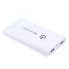 Powerbank 10000 mAh 2 USB-portar Liten Snabbladdare - Silver