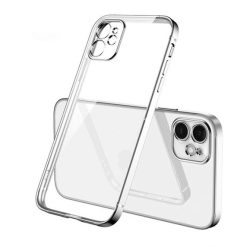 iPhone 12 Mini Skal med Kameraskydd - Silver/transparent