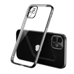 iPhone 12 Mini Skal med Kameraskydd - Svart/transparent
