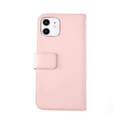 iPhone 12 Mini Plånboksfodral Genuint Läder - Rosa