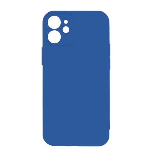 iPhone 12 Silikonskal med Kameraskydd - Blå