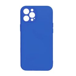 iPhone 12 Pro Silikonskal med Kameraskydd - Blå
