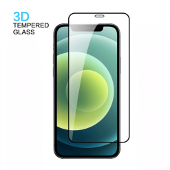 Skärmskydd iPhone 12 Mini 3D Härdat Glas Svart (miljö)