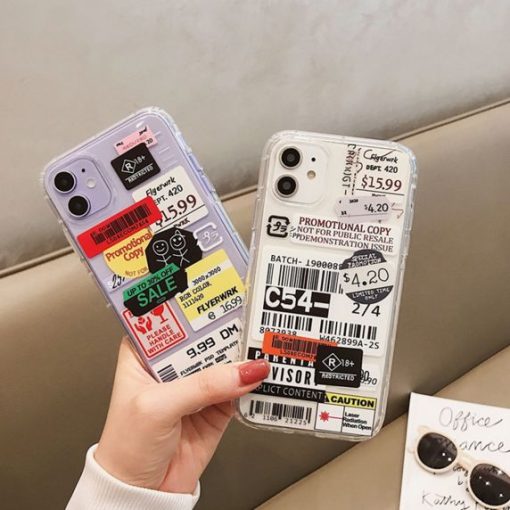 iPhone 12/12 Pro Shockproof Skal - Fashion Streckkoder - Bild 4