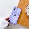 iPhone 12 Shockproof Skal med Korthållare - Lila